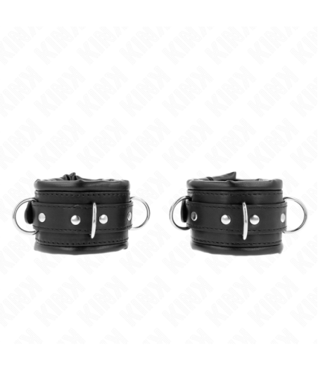 KINK - RESISTENZA DA POLSO PESANTE CON FODERA IN PELLICCIA NERA REGOLABILE 20-30 CM X 6 CM