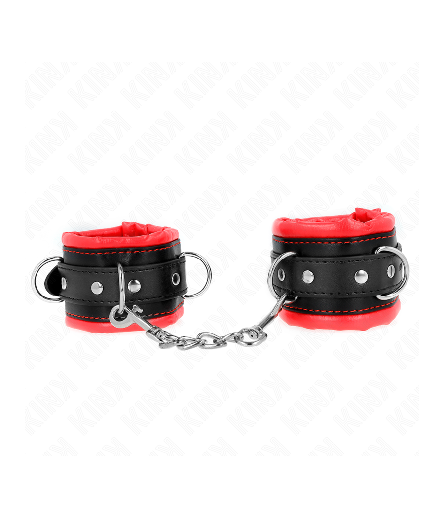 KINK - RESISTENZA DA POLSO PESANTE CON FODERA IN PELLICCIA ROSSA REGOLABILE 20-30 CM X 6 CM