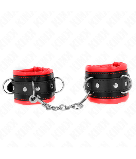 KINK - RESISTENZA DA POLSO PESANTE CON FODERA IN PELLICCIA ROSSA REGOLABILE 20-30 CM X 6 CM