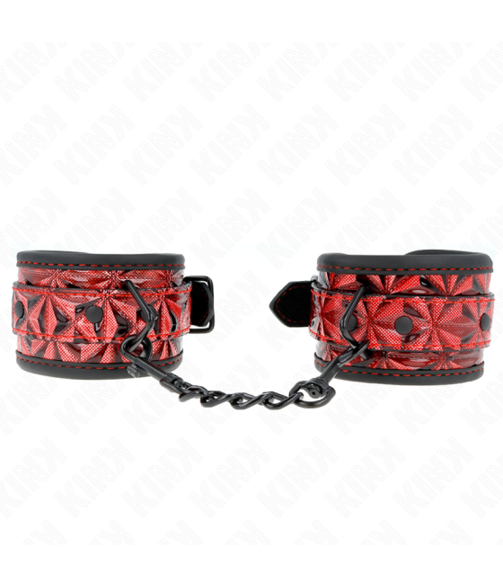 KINK - RESISTENZA DA POLSO CON MOTIVO A DIAMANTI ROSSO SCURO REGOLABILE 17-26 CM X 5,5 CM