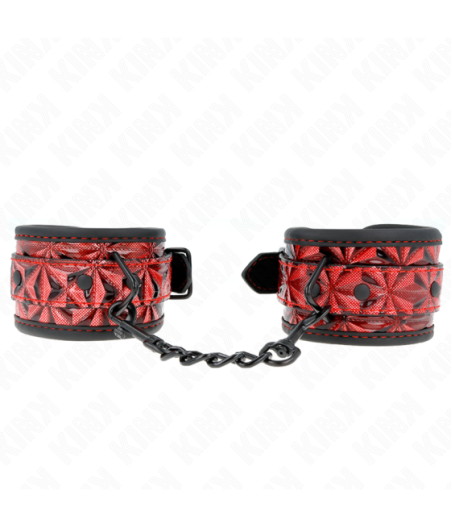 KINK - RESISTENZA DA POLSO CON MOTIVO A DIAMANTI ROSSO SCURO REGOLABILE 17-26 CM X 5,5 CM
