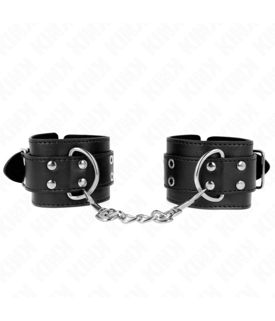 KINK - REGTINO DA POLSO DOPPIA FIBBIA NERO REGOLABILE 19-26 CM