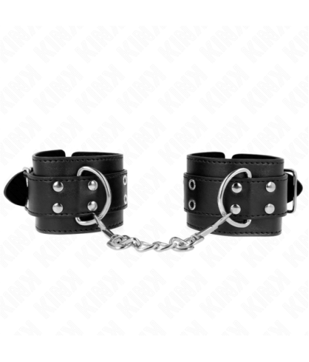 KINK - REGTINO DA POLSO DOPPIA FIBBIA NERO REGOLABILE 19-26 CM