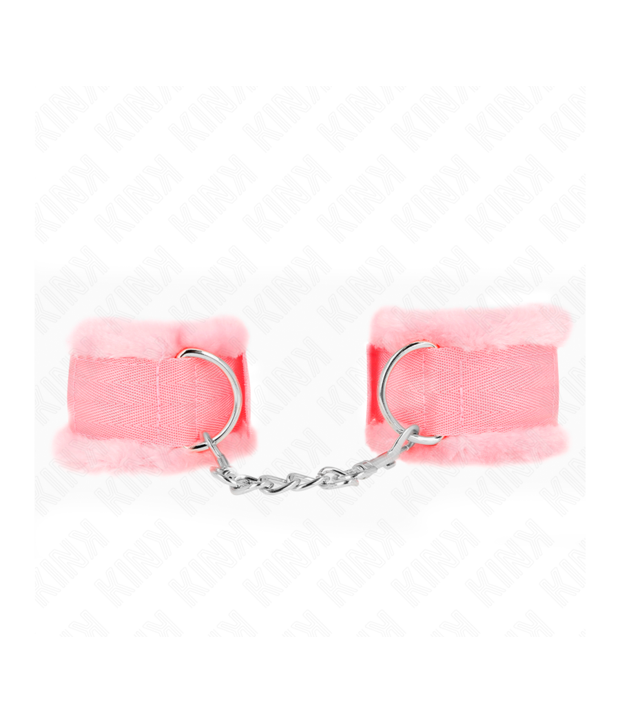 KINK - POGGIPOLSI FODERATI IN PELLICCIA ROSA REGOLABILE 17-31 CM X 7 CM