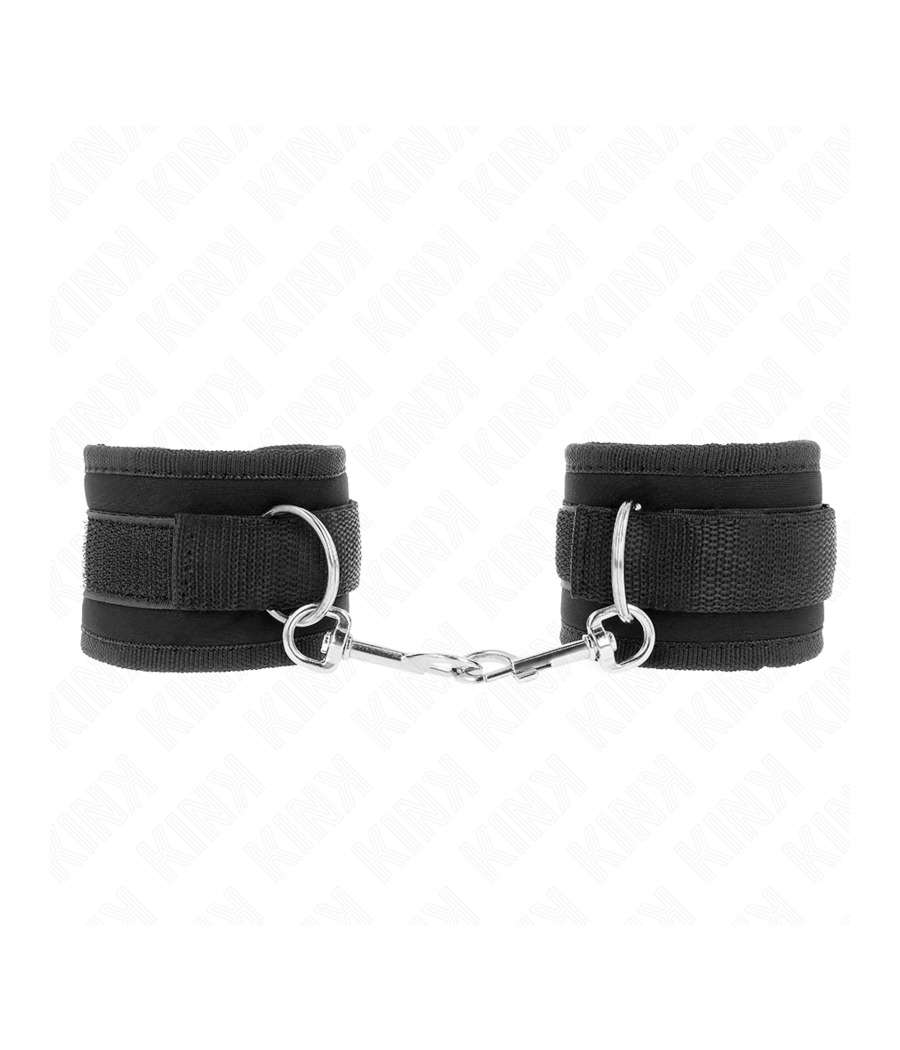 KINK - TENUTA DA POLSO IN NYLON HOOK&LOOP NERA MODELLO 2 REGOLABILE 18-35 CM X 6 CM