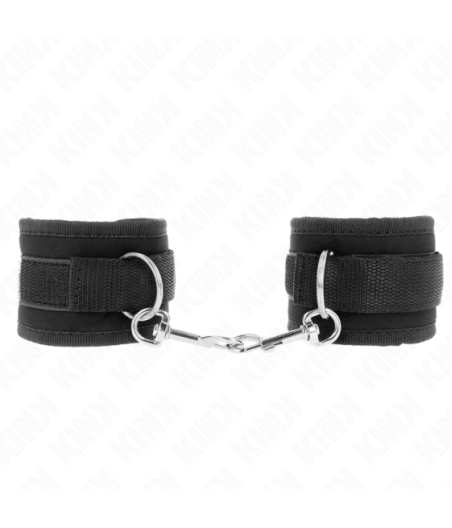 KINK - TENUTA DA POLSO IN NYLON HOOK&LOOP NERA MODELLO 2 REGOLABILE 18-35 CM X 6 CM