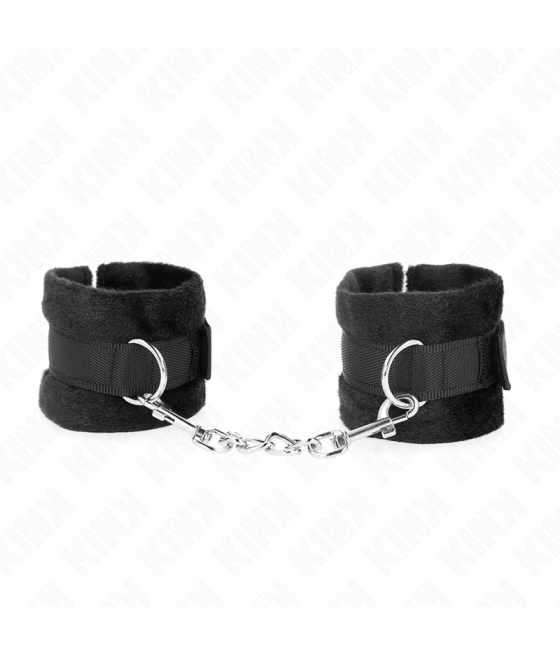 KINK - POLSINI IN PELLICCIA PER PRINCIPIANTI NERI 30 X 7 CM