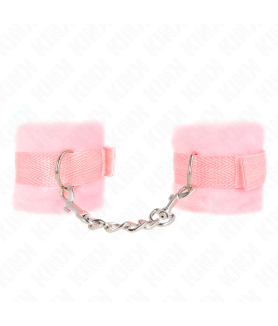 KINK - POLSINI IN PELLICCIA PER PRINCIPIANTI ROSA 30 X 7 CM
