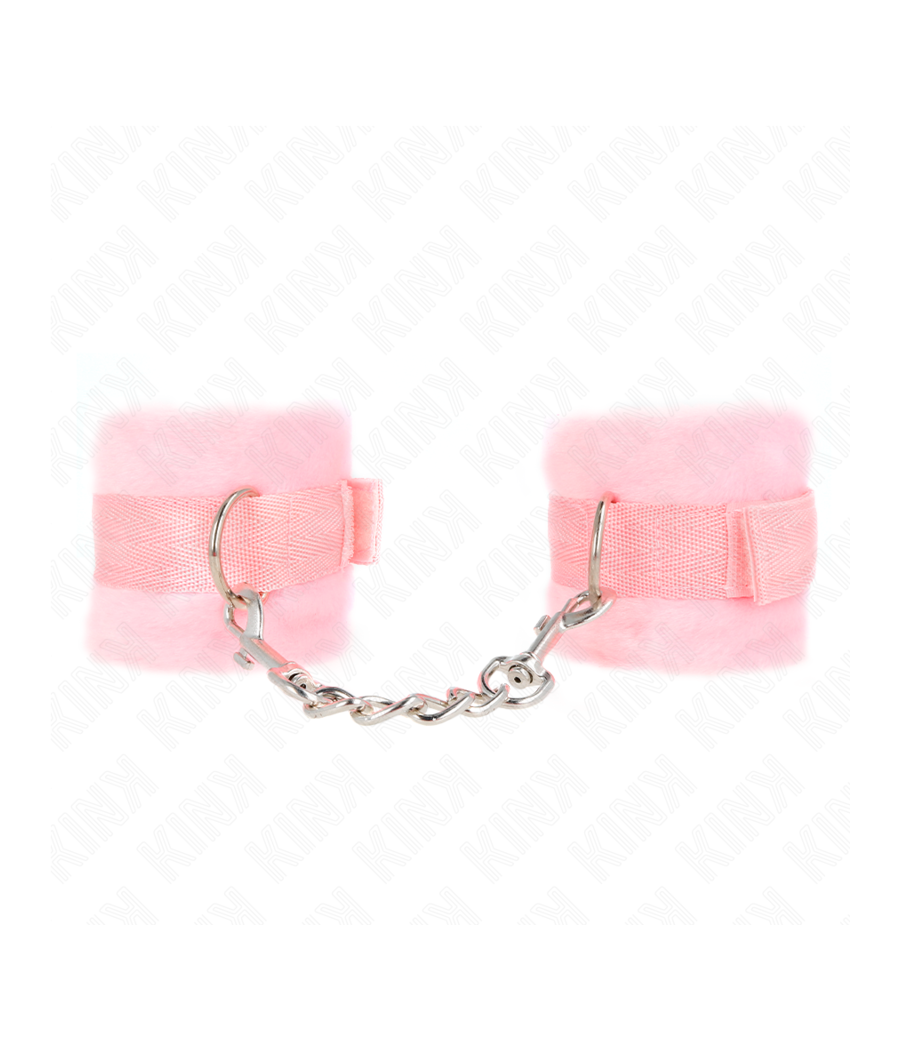 KINK - POLSINI IN PELLICCIA PER PRINCIPIANTI ROSA 30 X 7 CM