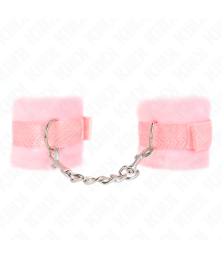 KINK - POLSINI IN PELLICCIA PER PRINCIPIANTI ROSA 30 X 7 CM