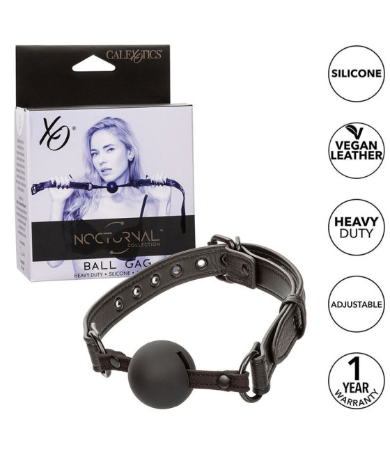 CALEXOTICS - NOCTURNAL BALL GAG SILICONE NERO