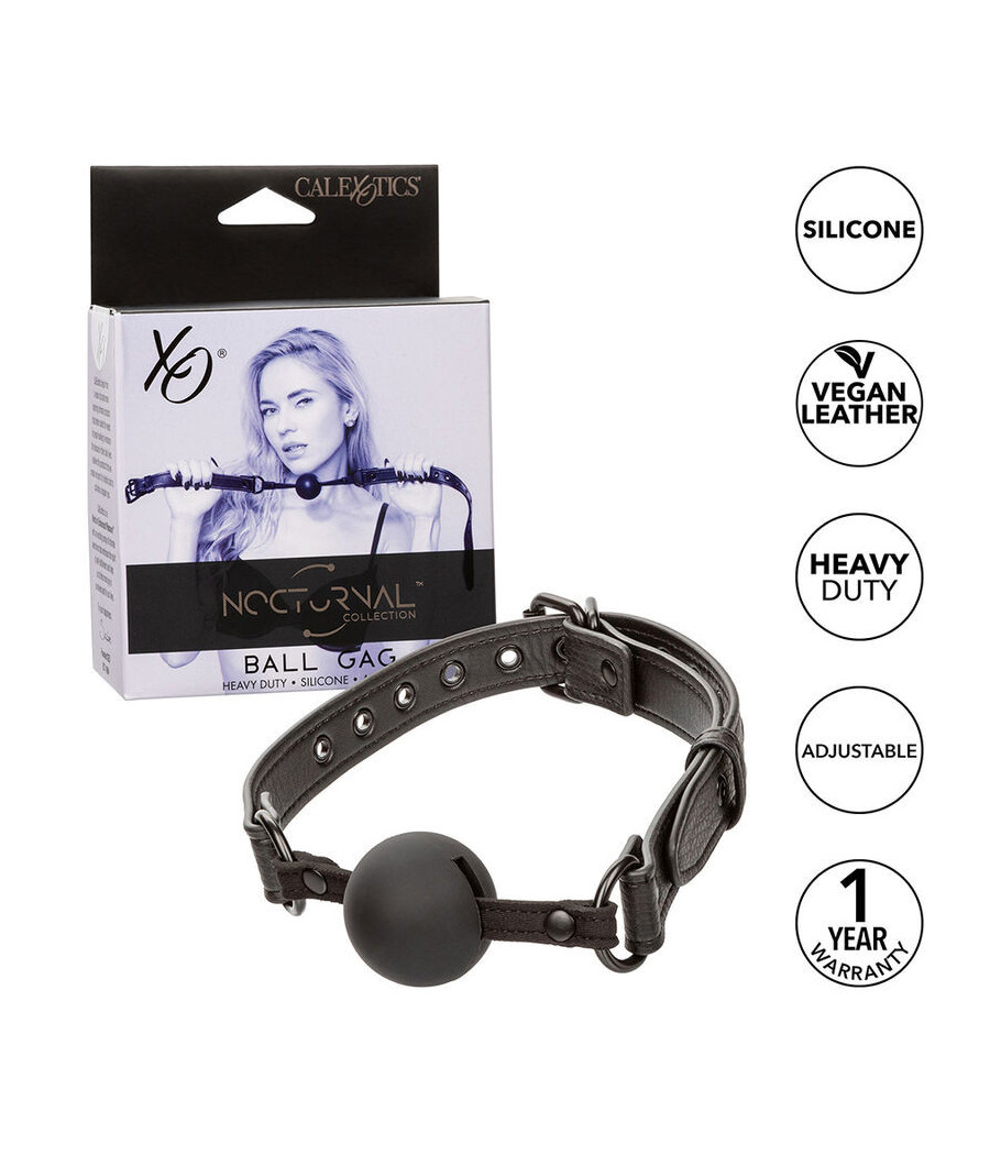CALEXOTICS - NOCTURNAL BALL GAG SILICONE NERO