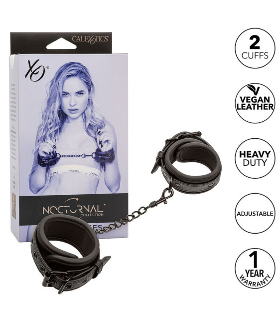 CALEXOTICS - NOCTURNAL MANICHETTE DA POLSO IN PELLE REGOLABILI NERE