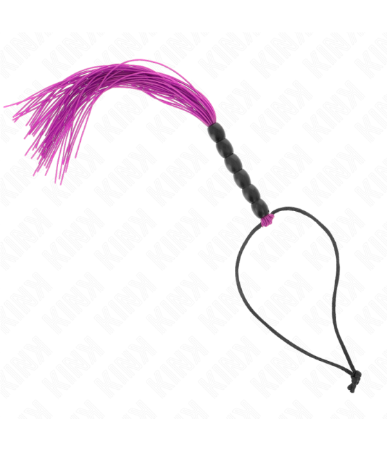 KINK - MINI FRUSTA IN SILICONE CON 6 PERLINE VIOLA 26 CM