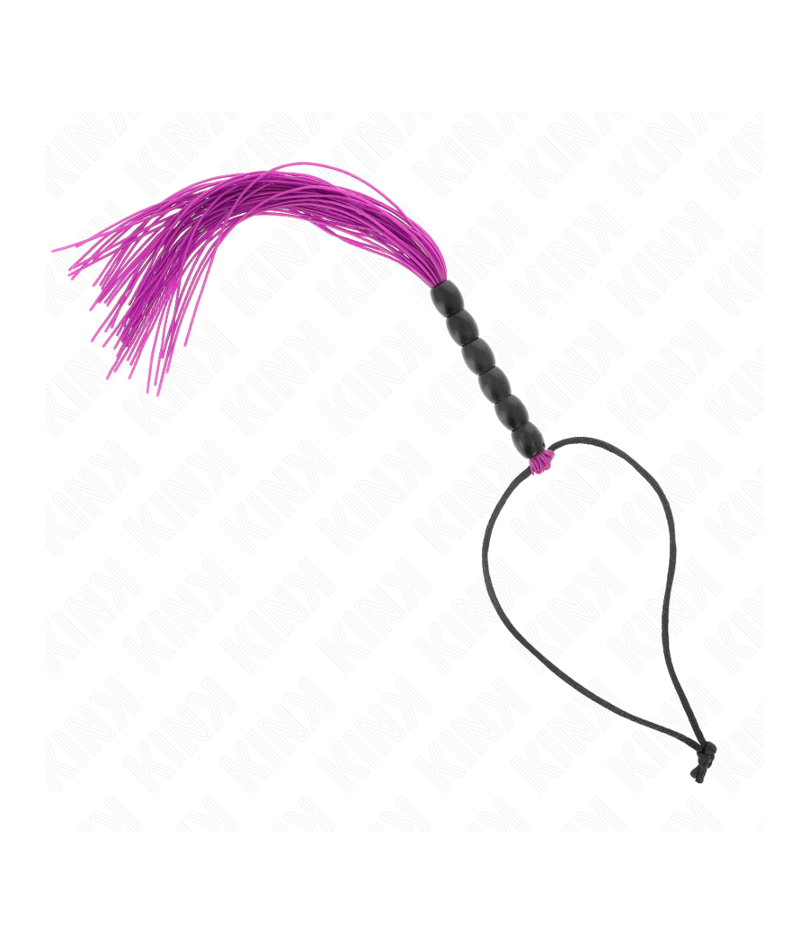KINK - MINI FRUSTA IN SILICONE CON 6 PERLINE VIOLA 26 CM
