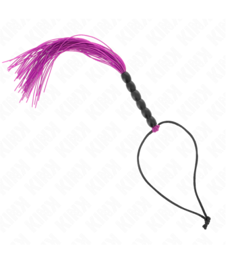 KINK - MINI FRUSTA IN SILICONE CON 6 PERLINE VIOLA 26 CM