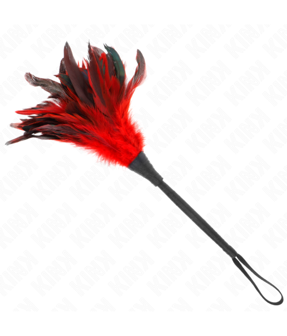 KINK - PIUME DI POLLO SOLLEGATO A FORMA DI CORNO ROSSO 36 CM