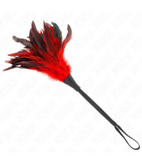 KINK - PIUME DI POLLO SOLLEGATO A FORMA DI CORNO ROSSO 36 CM