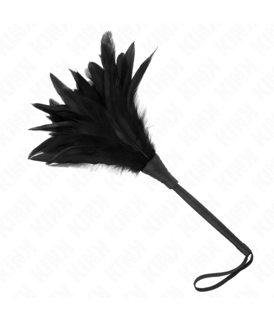 KINK - PIUME DI POLLO SOLLEGATO A FORMA DI CORNO NERO 36 CM