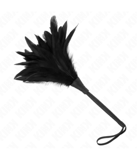 KINK - PIUME DI POLLO SOLLEGATO A FORMA DI CORNO NERO 36 CM