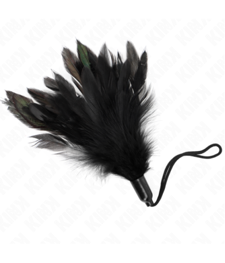 KINK - PIUME TICKLE CON MANICO IN CORDA BASE IN PLASTICA 15 CM