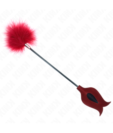 KINK - PIUME SOLLECITANTI CON PAGAIA A FORMA DI ROSA 8 CM