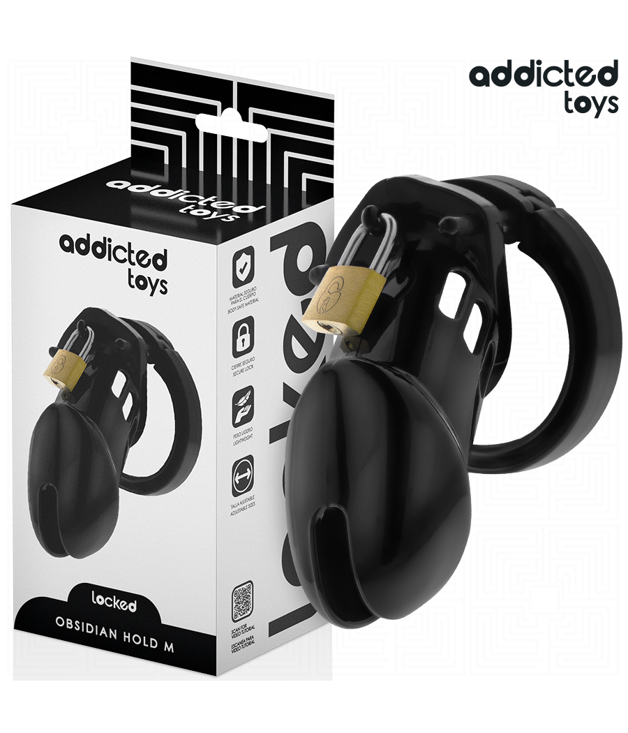 ADDICTED TOYS LOCKED - GABBIA PER PENE OBSIDIAN HOLD TAGLIA M
