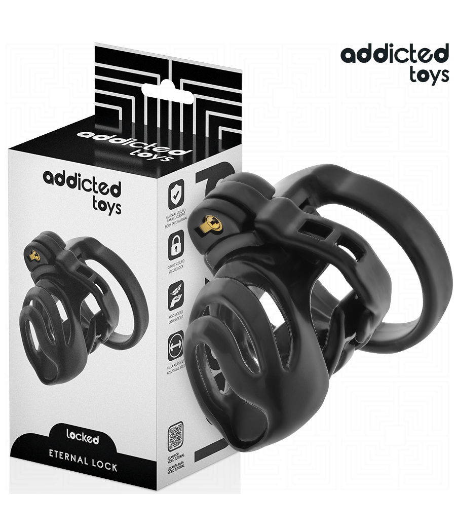 ADDICTED TOYS LOCKED - GABBIA PER PENE CON BLOCCAGGIO ETERNO 9 CM