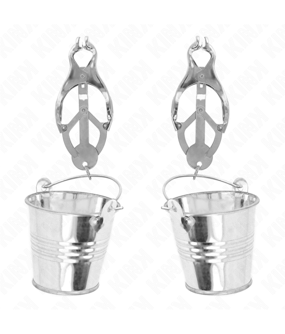 KINK - PINZE PER CAPEZZOLI TRIFOGLIO GIAPPONESE CON SECCHIELLI ARGENTO
