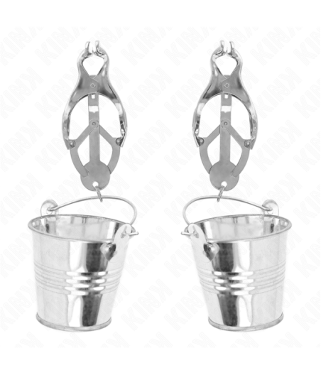KINK - PINZE PER CAPEZZOLI TRIFOGLIO GIAPPONESE CON SECCHIELLI ARGENTO