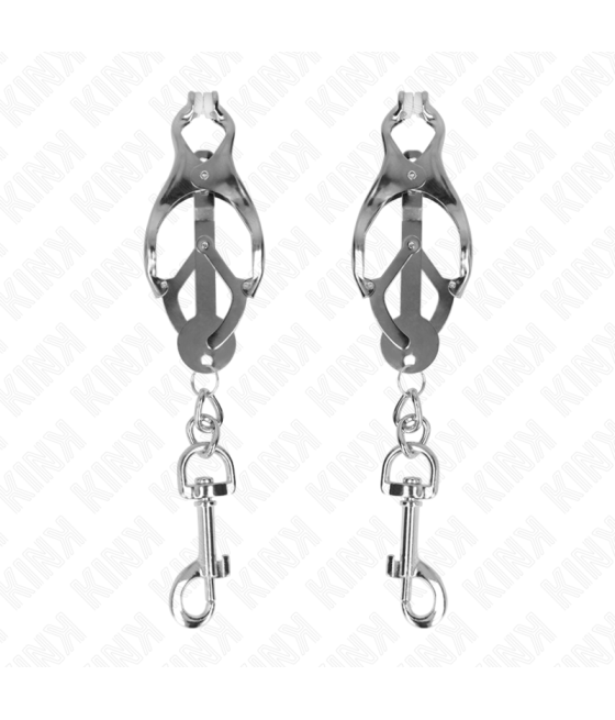 KINK - PINZE PER CAPEZZOLI TRIFOGLIO GIAPPONESE CON GANCI ARGENTO