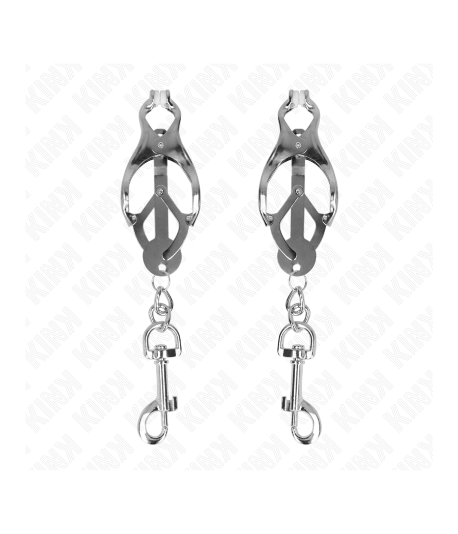 KINK - PINZE PER CAPEZZOLI TRIFOGLIO GIAPPONESE CON GANCI ARGENTO