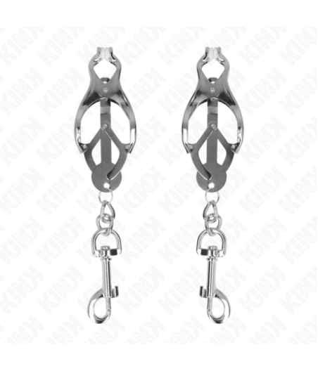 KINK - PINZE PER CAPEZZOLI TRIFOGLIO GIAPPONESE CON GANCI ARGENTO