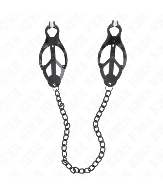 KINK - PINZE PER CAPEZZOLI TRIFOGLIO GIAPPONESE CON CATENA NERA 30 CM