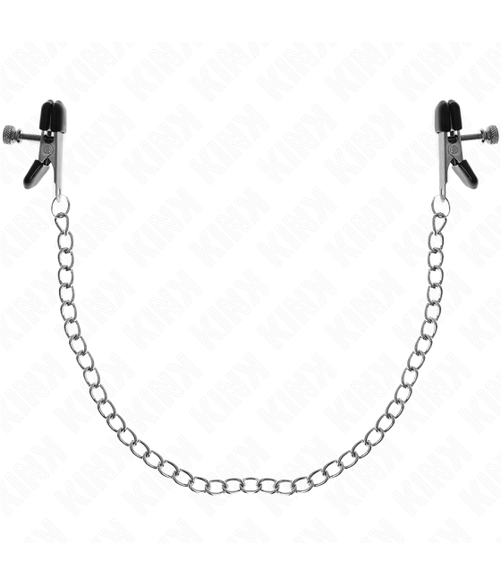 KINK - MORSETTI PER CAPEZZOLI A CATENA PIATTA ARGENTO 34 CM