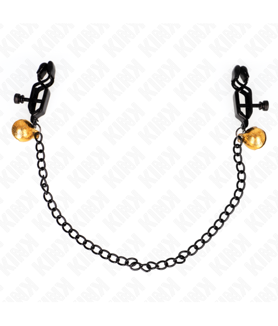 KINK - PINZE PER CAPEZZOLI A CATENA PIATTA E CAMPANA ARGENTO 30 CM