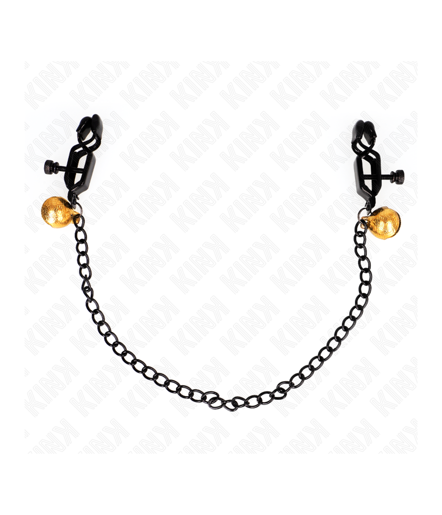 KINK - PINZE PER CAPEZZOLI A CATENA PIATTA E CAMPANA ARGENTO 30 CM