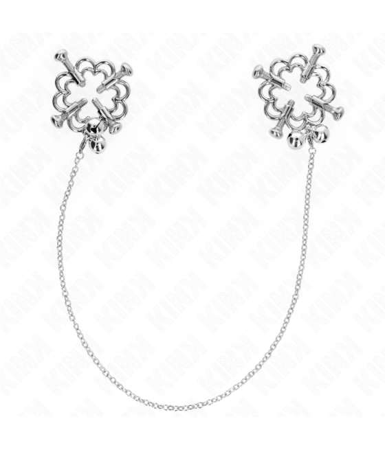 KINK - PINZE PER CAPEZZOLI A FIORE IN METALLO CON CATENA