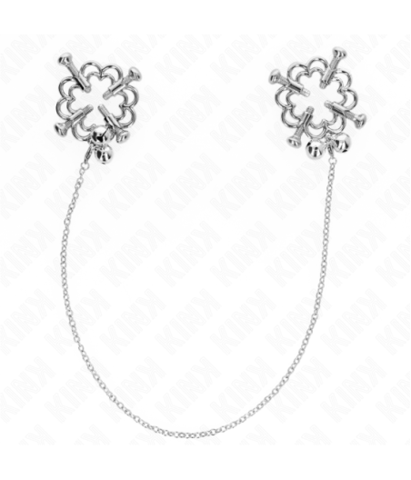 KINK - PINZE PER CAPEZZOLI A FIORE IN METALLO CON CATENA
