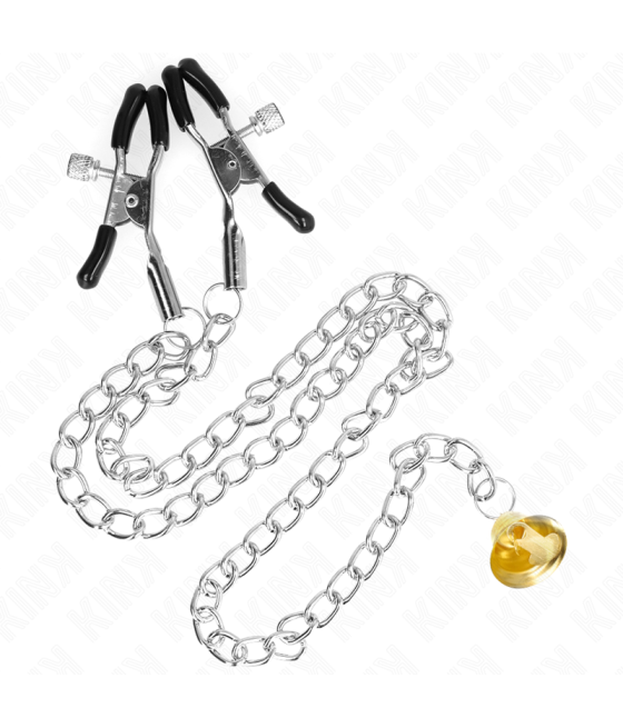 KINK - PINZE PER CAPEZZOLI A CATENA CON PENDENTE IN CORNO 30 CM