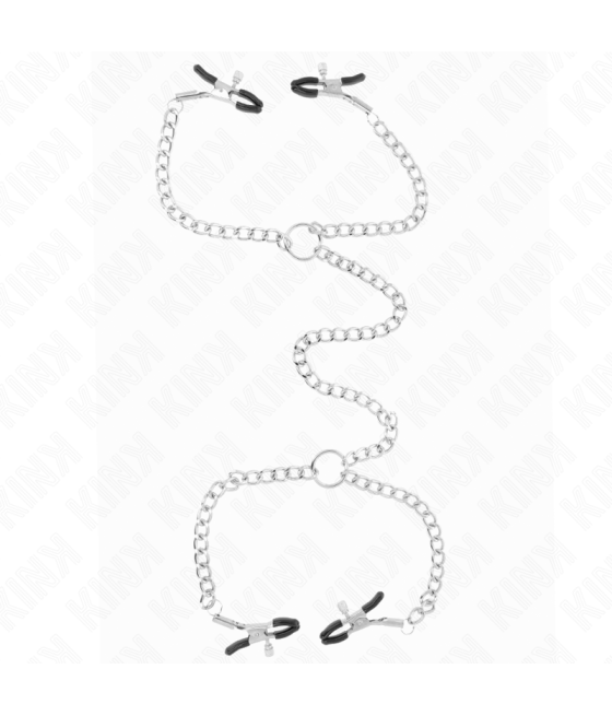 KINK - MORSETTI PER CAPEZZOLI A 4 CATENE 32 CM CON CATENE 14 CM