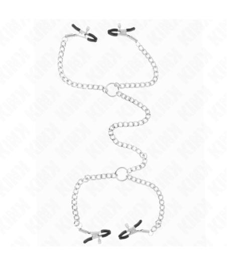 KINK - MORSETTI PER CAPEZZOLI A 4 CATENE 32 CM CON CATENE 14 CM