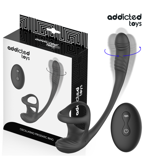 ADDICTED TOYS - PLUG ANALE CON VIBRAZIONE E OSCILLAZIONE A 360? E STIMOLATORE DEI TESTICOLI