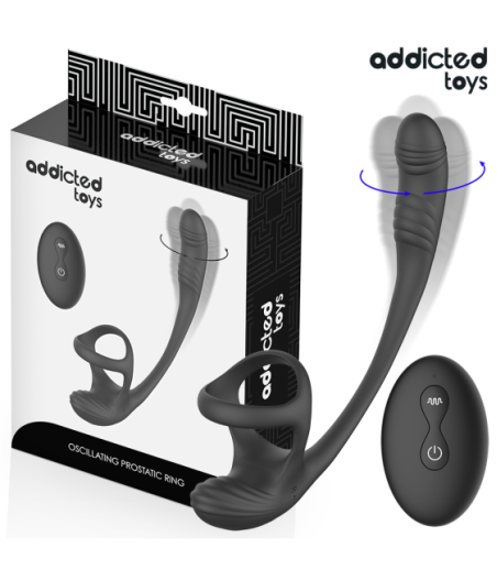 ADDICTED TOYS - PLUG ANALE CON VIBRAZIONE E OSCILLAZIONE A 360? E STIMOLATORE DEI TESTICOLI