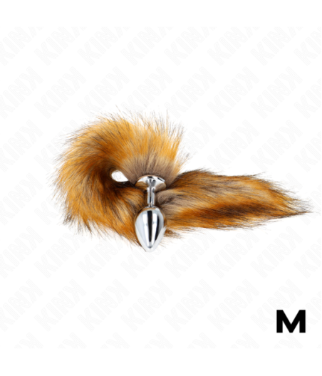 KINK - PLUG ANALE MISURA M 8 X 3,5 CM CON CODA SINTETICA 40 CM MARRONE
