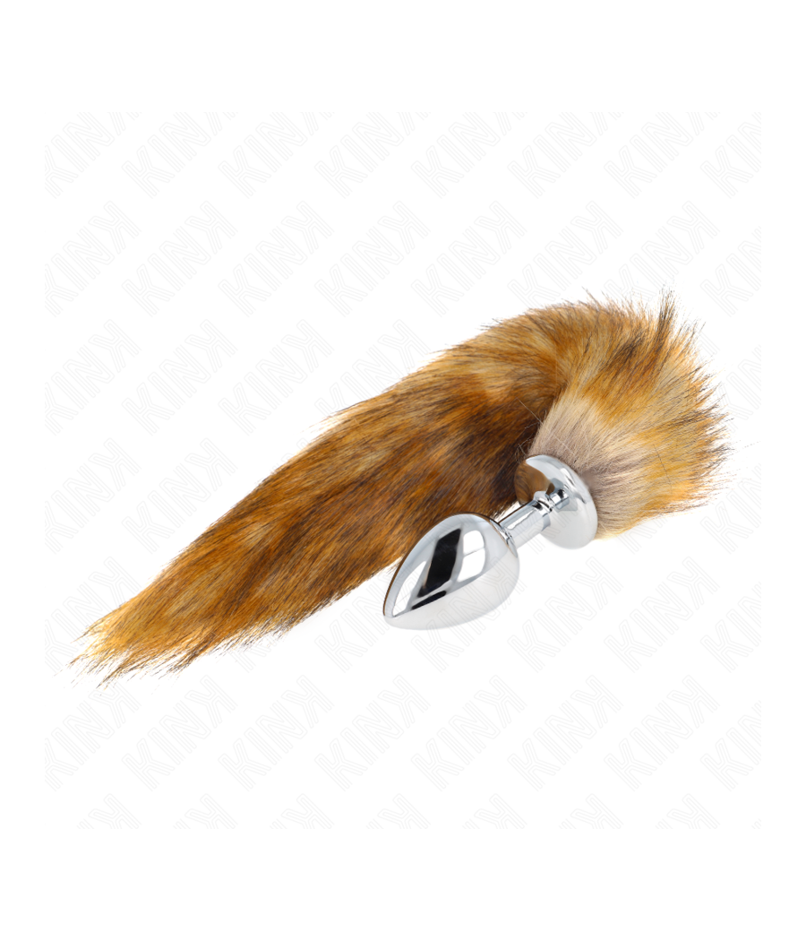 KINK - PLUG ANALE MISURA L 10 X 4 CM CON CODA SINTETICA 40 CM MARRONE