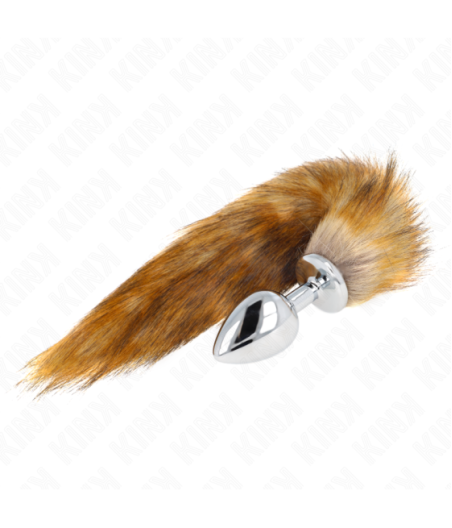 KINK - PLUG ANALE MISURA L 10 X 4 CM CON CODA SINTETICA 40 CM MARRONE