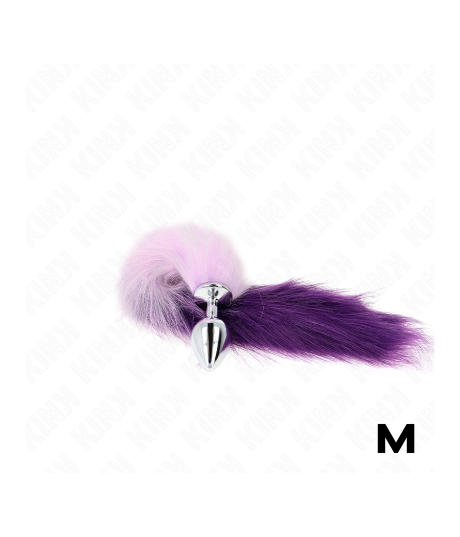 KINK - PLUG ANALE MISURA M 8 X 3,5 CM CON CODA SINTETICA 40 CM VIOLA