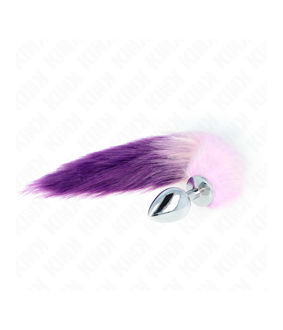 KINK - PLUG ANALE MISURA L 10 X 4 CM CON CODA SINTETICA 40 CM VIOLA