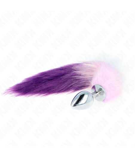 KINK - PLUG ANALE MISURA L 10 X 4 CM CON CODA SINTETICA 40 CM VIOLA